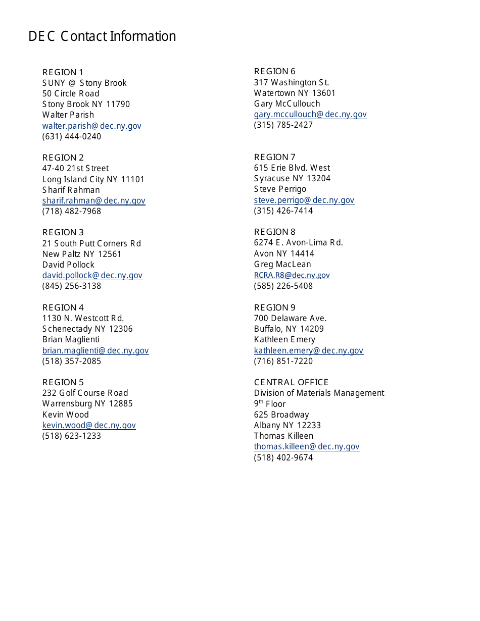 30-day Hazardous Waste Storage Extension Request - New York, Page 2