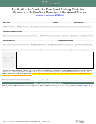 Application to Conduct a Free Sport Fishing Clinic for Veterans or Active-Duty Members of the Armed Forces - New York, Page 2