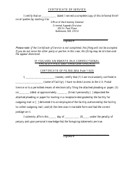 Informal Brief of the Appellant - Criminal - Maryland, Page 5