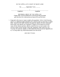 Document preview: Informal Brief of the Appellant - Maryland