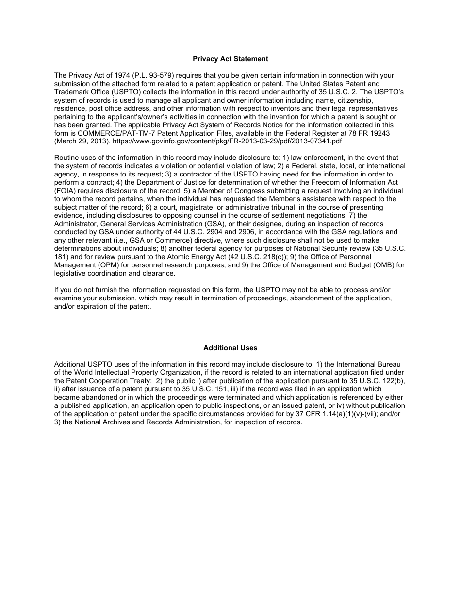 Form PTO / AIA / 31 Notice of Appeal From the Examiner to the Patent Trial and Appeal Board, Page 2