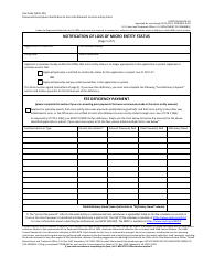 Form USPTO/SB/460 Notification of Loss of Micro Entity Status