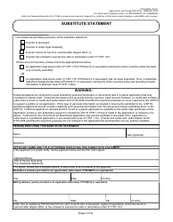 Form PTO/AIA/04 Substitute Statement in Lieu of an Oath or Declaration for Plant Patent Application (35 U.s.c. 115(D) and 37 Cfr 1.64), Page 2