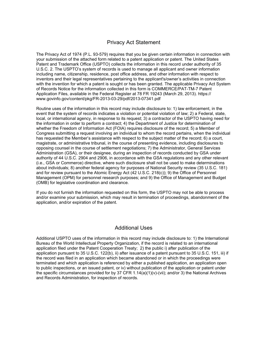 Form PTO / AIA / 04 Substitute Statement in Lieu of an Oath or Declaration for Plant Patent Application (35 U.s.c. 115(D) and 37 Cfr 1.64), Page 3