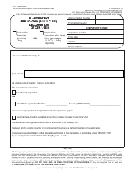 Document preview: Form PTO/AIA/09 Plant Patent Application (35 U.s.c. 161) Declaration (37 Cfr 1.162)