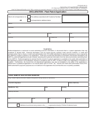 Form PTO/AIA/09 Plant Patent Application (35 U.s.c. 161) Declaration (37 Cfr 1.162), Page 2