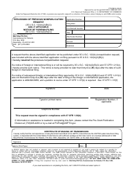 Form PTO/SB/36 Rescission of Previous Nonpublication Request (35 U.s.c. 122(B)(2)(B)(II)) and, if Applicable, Notice of Foreign Filing (35 U.s.c. 122(B)(2)(B)(Iii))