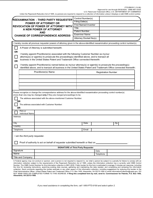 Form PTO/SB/81C  Printable Pdf