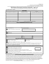 Document preview: Form PTO/SB/16 Provisional Application for Patent Cover Sheet