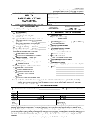 Form PTO/AIA/15 Utility Patent Application Transmittal