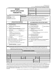 Form PTO/AIA/18 Design Patent Application Transmittal