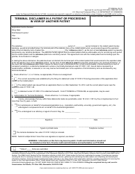 Form PTO/SB/26A Terminal Disclaimer in a Patent or Proceeding in View of Another Patent