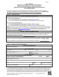 Form DBPR BCAIB4 Application for Provisional Certificate - Building Code Administrator - Florida, Page 5