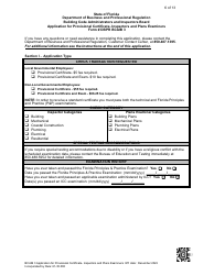 Form DBPR BCAIB3 Application for Provisional Certificate - Inspectors and Plans Examiners - Florida, Page 6