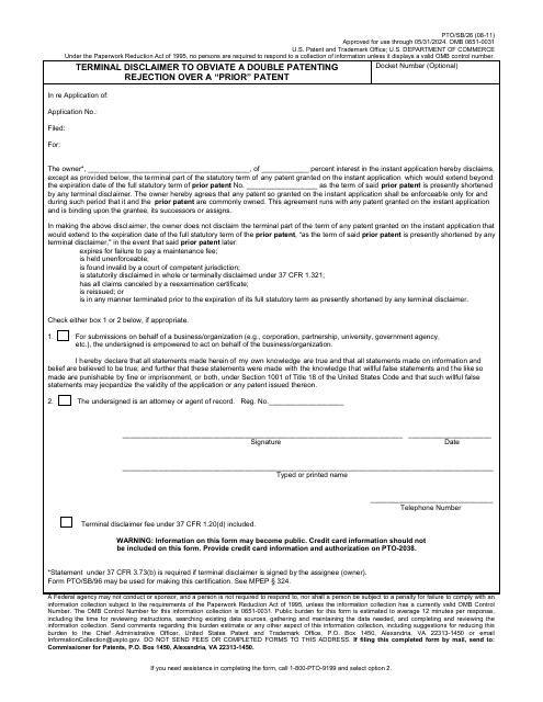 Form PTO/SB/26  Printable Pdf