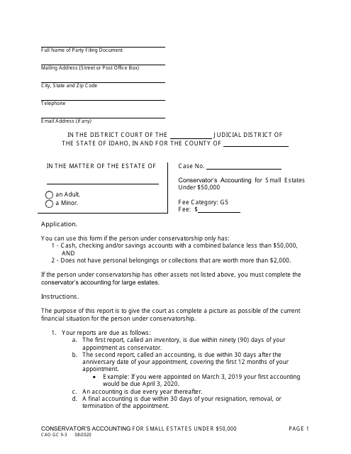 Form CAO GC9-3  Printable Pdf