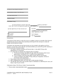 Document preview: Form CAO GC9-1 Conservator's Inventory and Financial Plan - Idaho