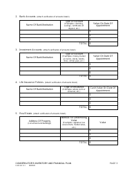 Form CAO GC9-1 Conservator&#039;s Inventory and Financial Plan - Idaho, Page 3