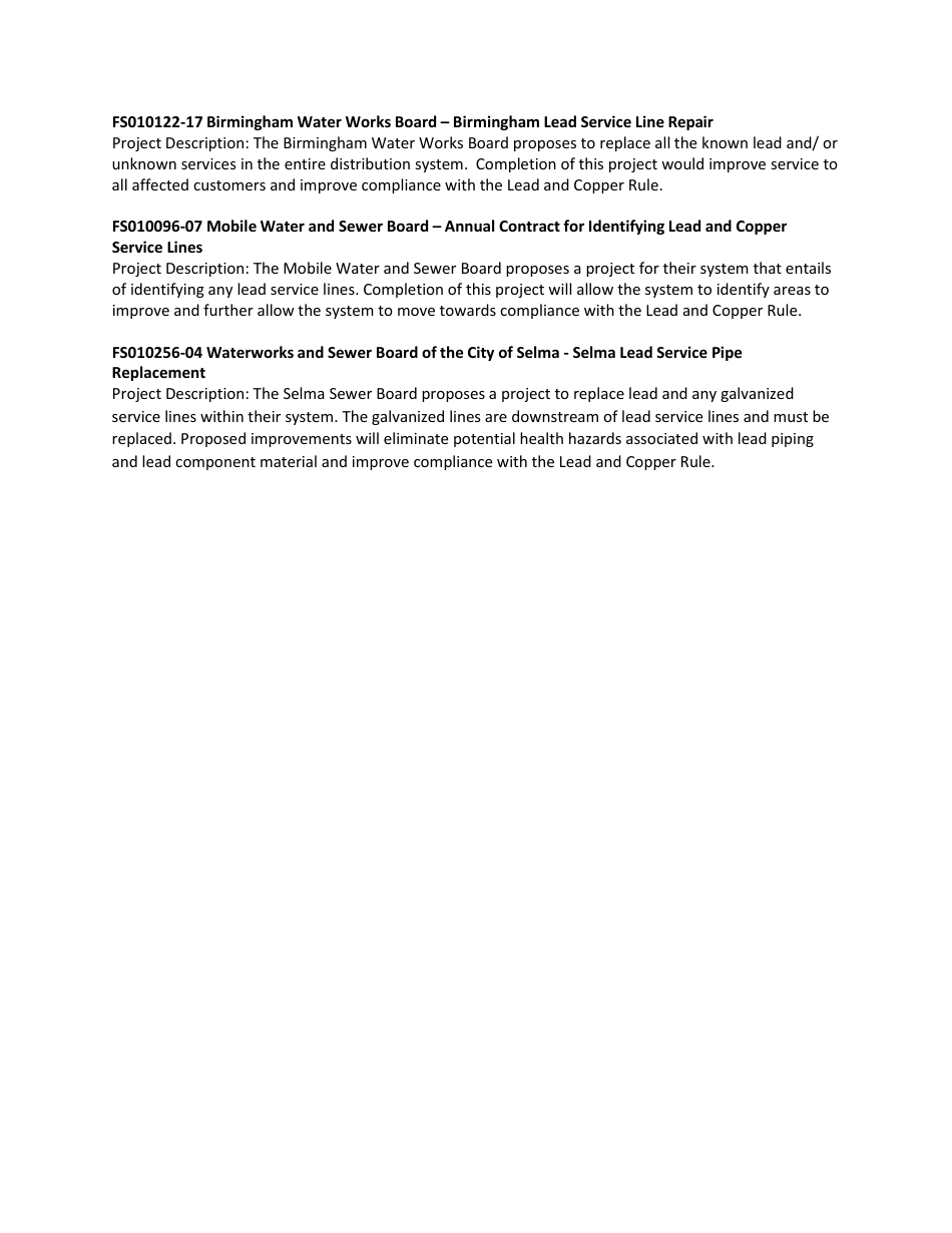 ADEM Form 370 Drinking Water State Revolving Fund Preapplication - Alabama, Page 13