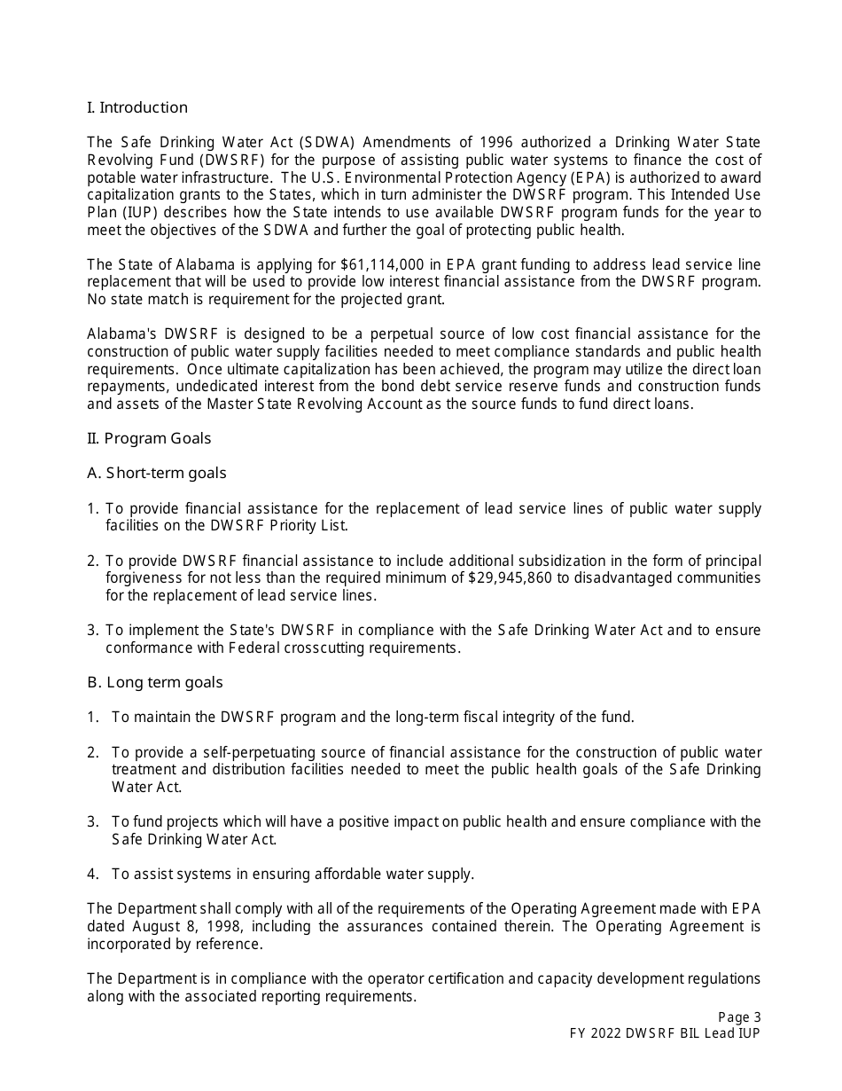 ADEM Form 370 Drinking Water State Revolving Fund Preapplication - Alabama, Page 3