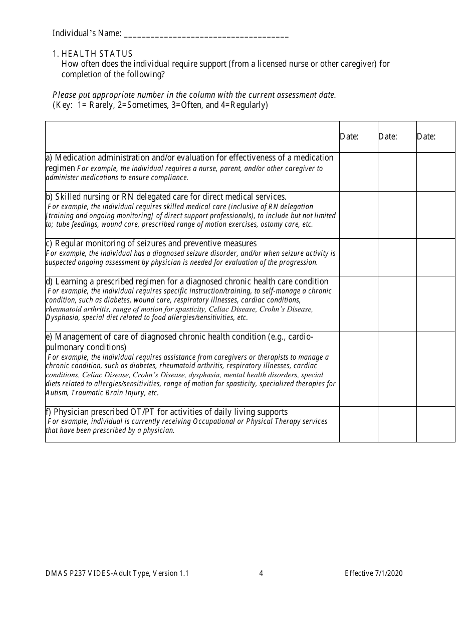 Form DMAS P237 - Fill Out, Sign Online and Download Printable PDF ...
