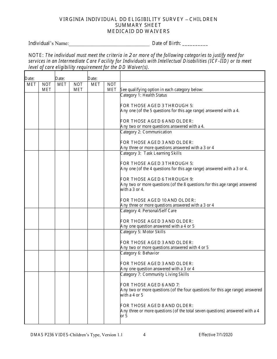 Form DMAS P236 - Fill Out, Sign Online and Download Printable PDF ...