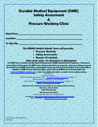 Form H-29 Durable Medical Equipment (Dme) Safety Assessment &amp; Pressure Washing Clinic - Virginia