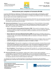 DH Form 684 Immunization Annual Report of Compliance for Kindergarten and Seventh Grade - Florida (English/Spanish), Page 3