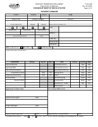 Document preview: Form TC62-209 Payment Summary - Kentucky