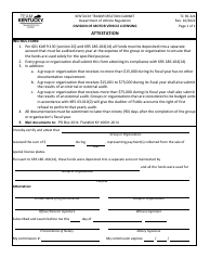 Document preview: Form TC96-324 Attestation - Kentucky