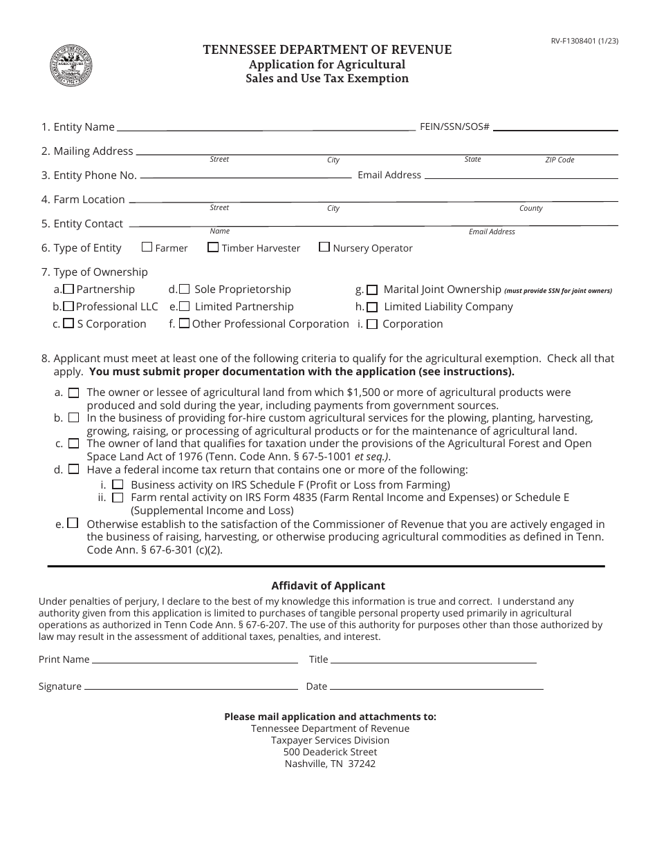 Form RV F1308401 Download Printable PDF Or Fill Online Application For Form RV F1308401 Download Printable PDF Or Fill Online Application For