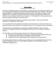 Form BGC-TBL-001 State Gaming Agency Tribal Key Employee Supplemental Background Investigation Information - California, Page 8