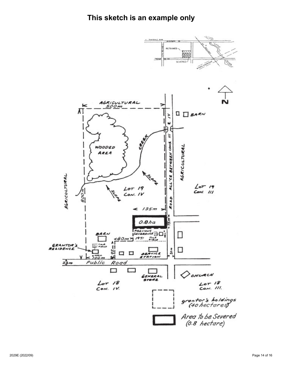 Form 2029E Application for Consent Under Section 53 of the Planning Act - Ontario, Canada, Page 14
