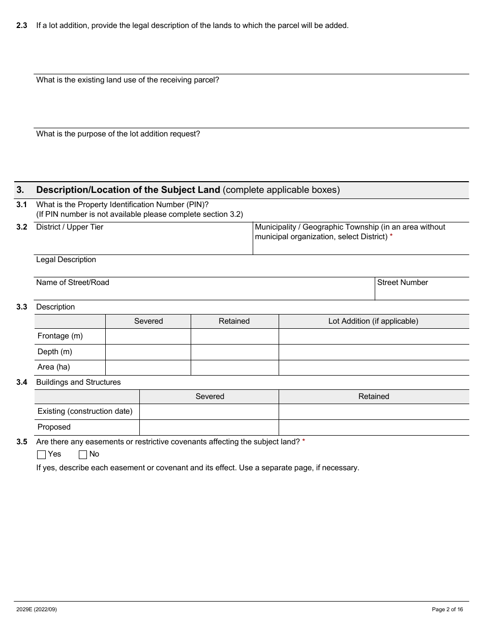 Form 2029e Download Fillable Pdf Or Fill Online Application For Consent 