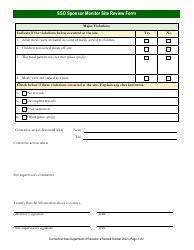 Seamless Summer Option (Sso) Sponsor Monitor Site Review Form - Connecticut, Page 3