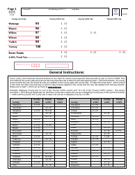 Form E-536R Schedule of County Sales and Use Taxes for Claims for Refund - North Carolina, Page 5