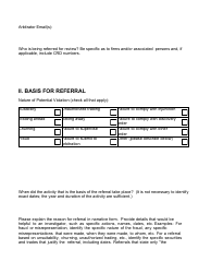 Arbitrator Disciplinary Referral Form, Page 2