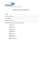 Document preview: Wireless Internet Access Request Form