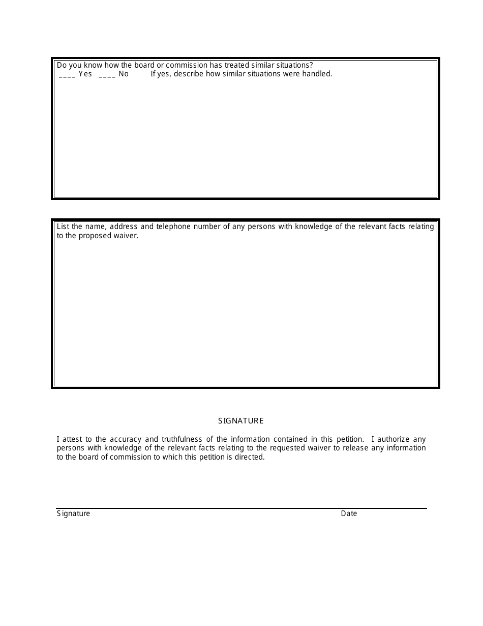 Uniform Form for Petitions for Waivers From Administrative Rules - Iowa, Page 4