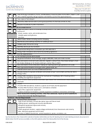 Form CDD-0224 Commercial New Buildings, Additions, and Remodels Take-In Sheet - City of Sacramento, California, Page 2