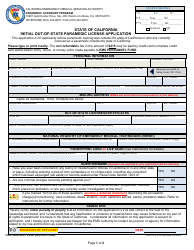 Form L-01A Initial Out-of-State Paramedic License Application - California