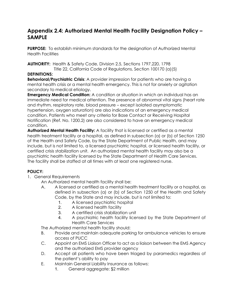 Triage to Alternate Destination Toolkit Appendix - California, Page 14