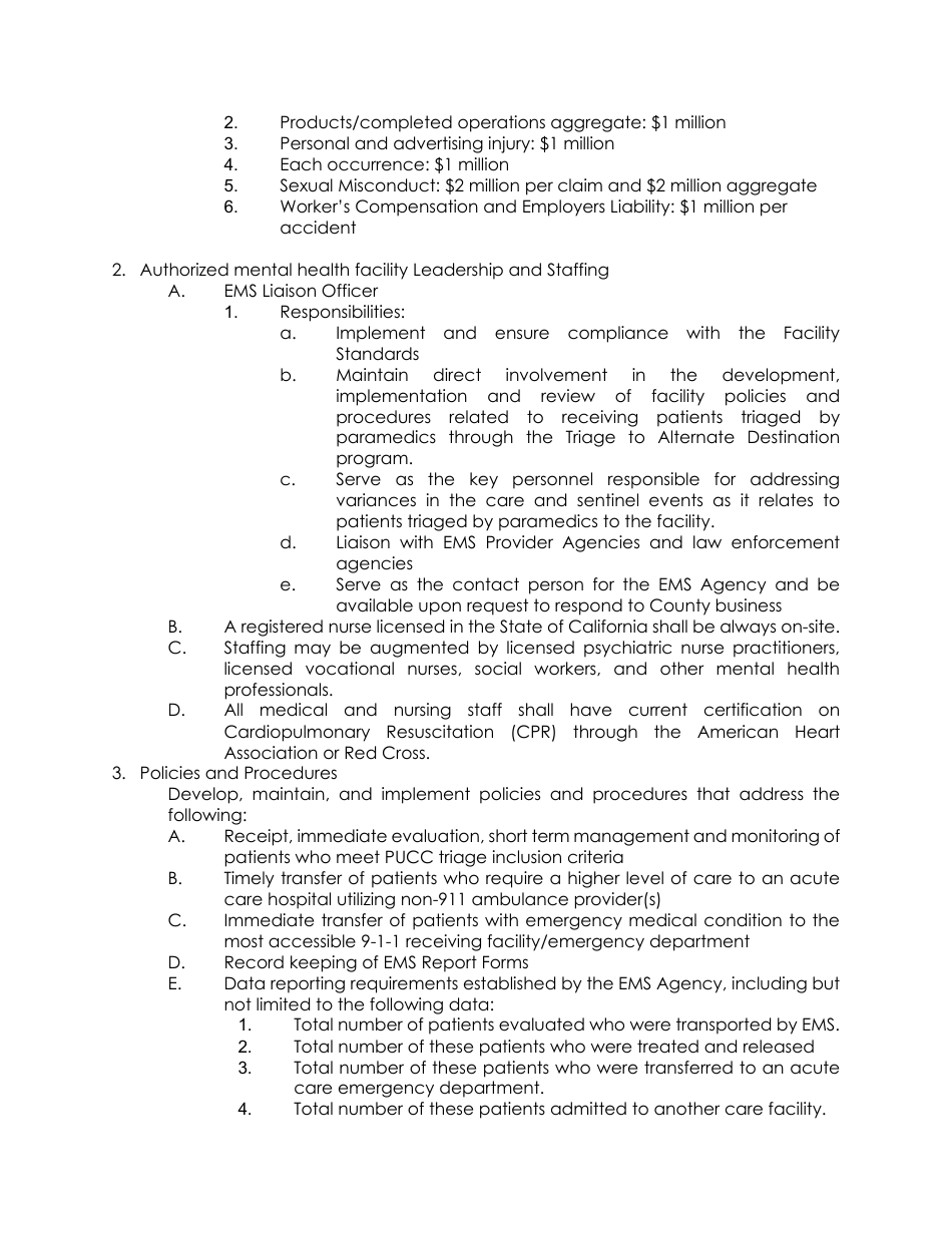 Triage to Alternate Destination Toolkit Appendix - California, Page 15