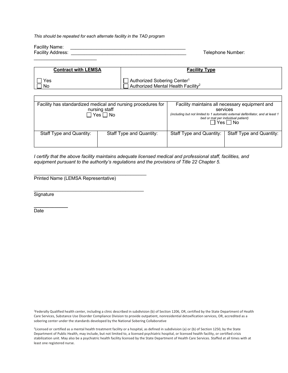 Triage to Alternate Destination Toolkit Appendix - California, Page 25