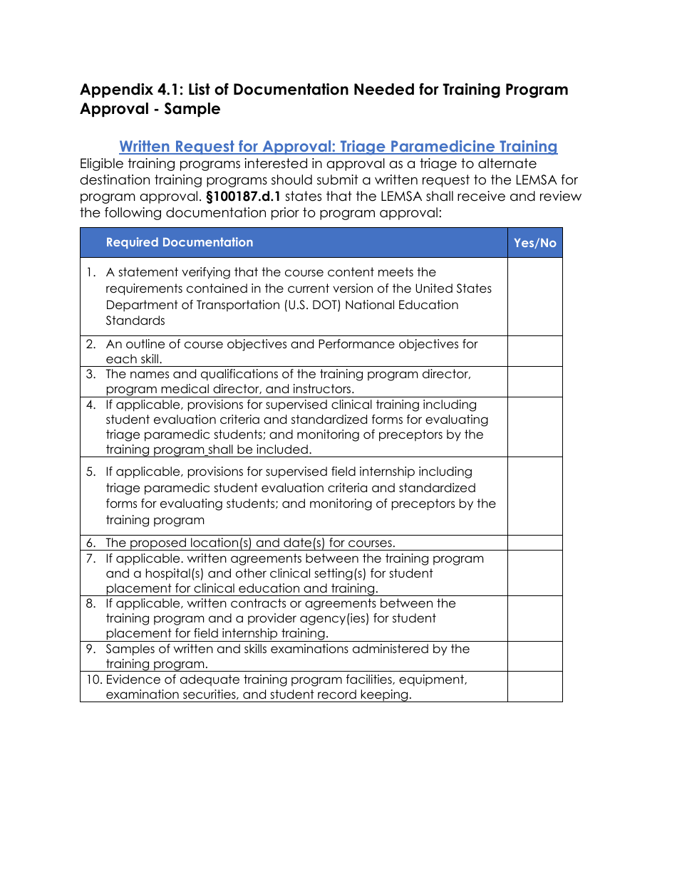 Triage to Alternate Destination Toolkit Appendix - California, Page 26