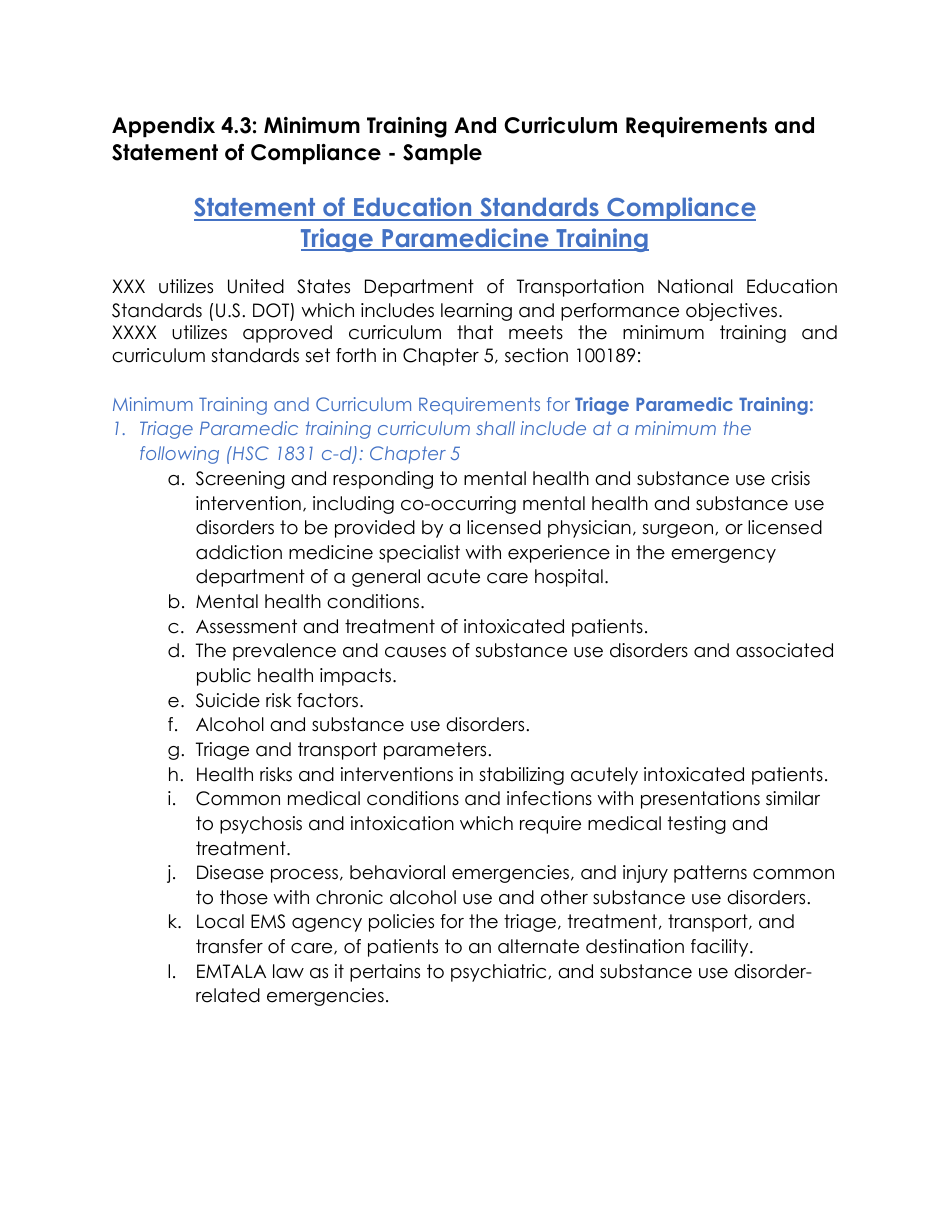 Triage to Alternate Destination Toolkit Appendix - California, Page 28