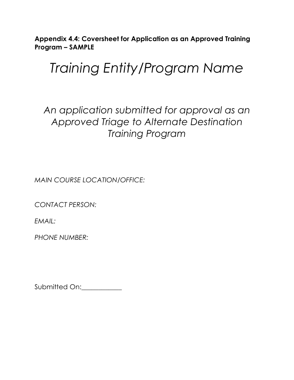 Triage to Alternate Destination Toolkit Appendix - California, Page 30