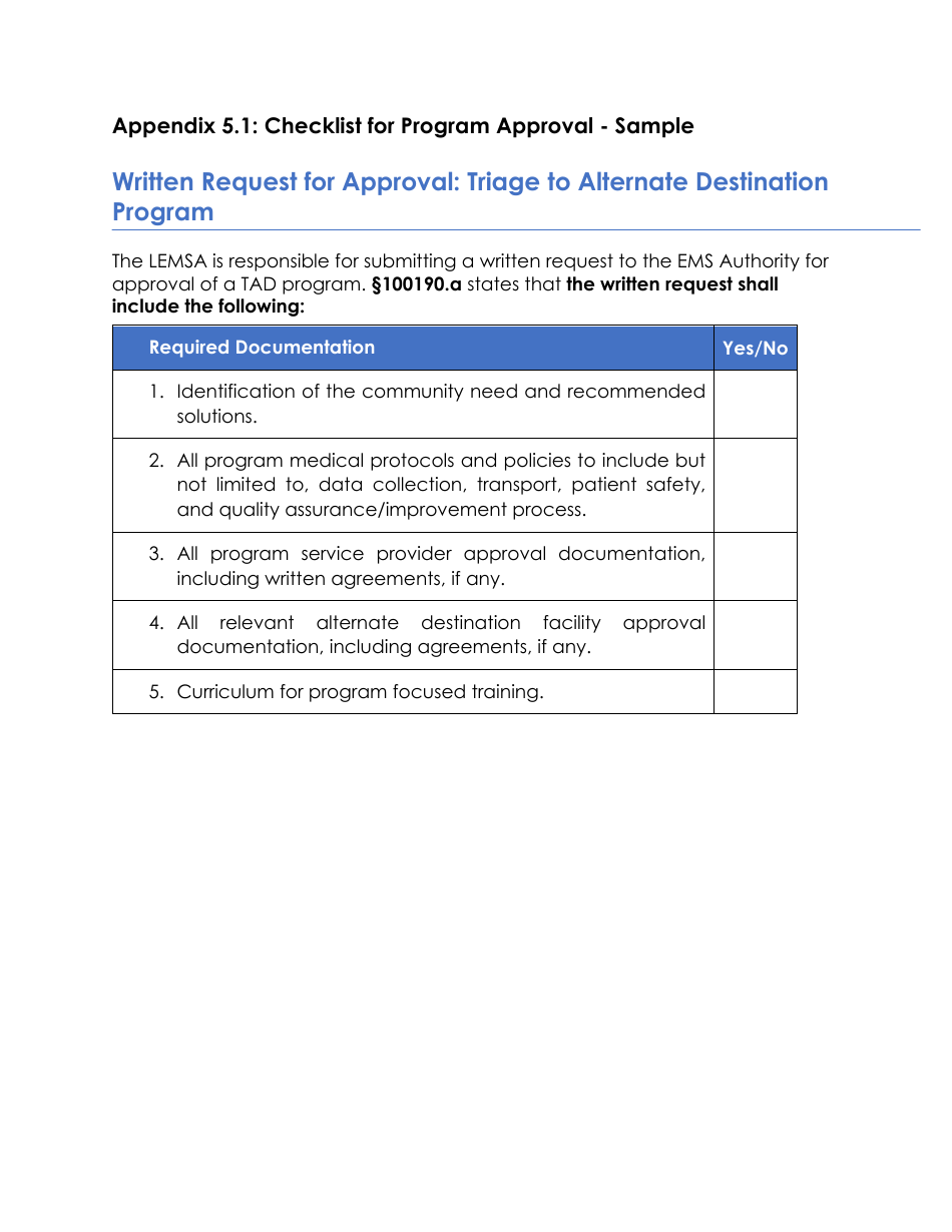 Triage to Alternate Destination Toolkit Appendix - California, Page 35