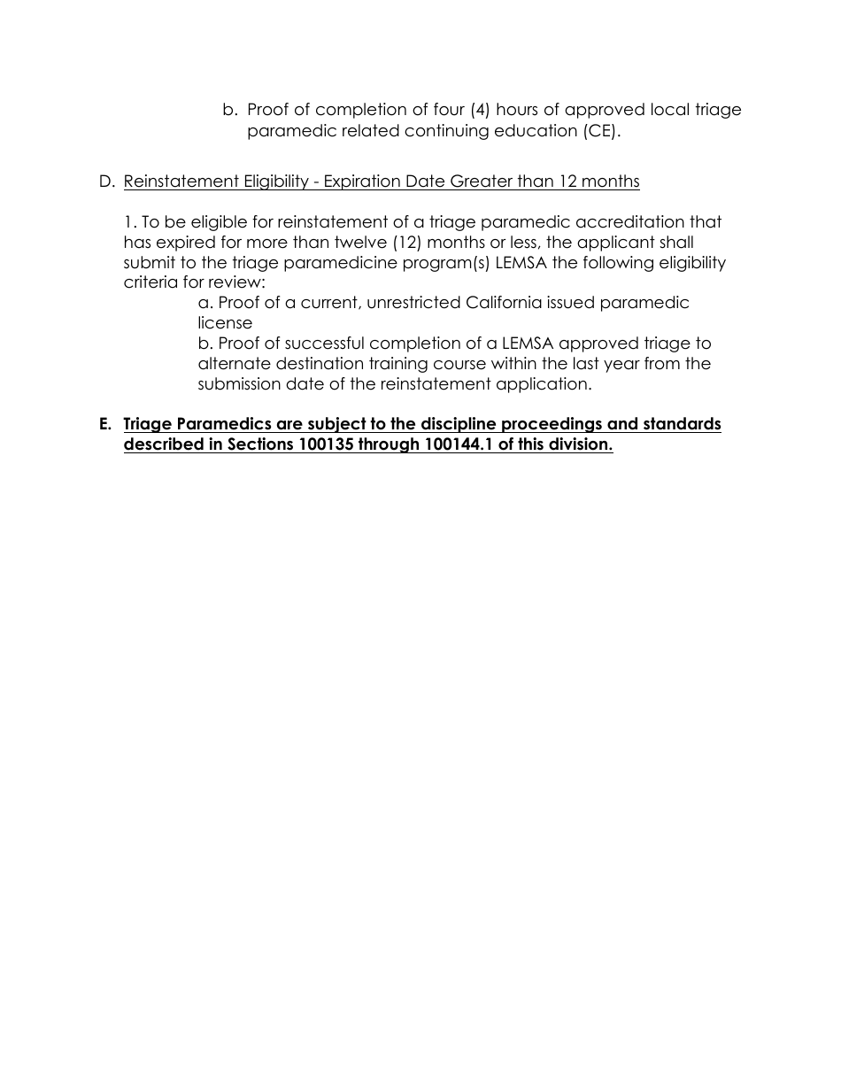 Triage to Alternate Destination Toolkit Appendix - California, Page 3