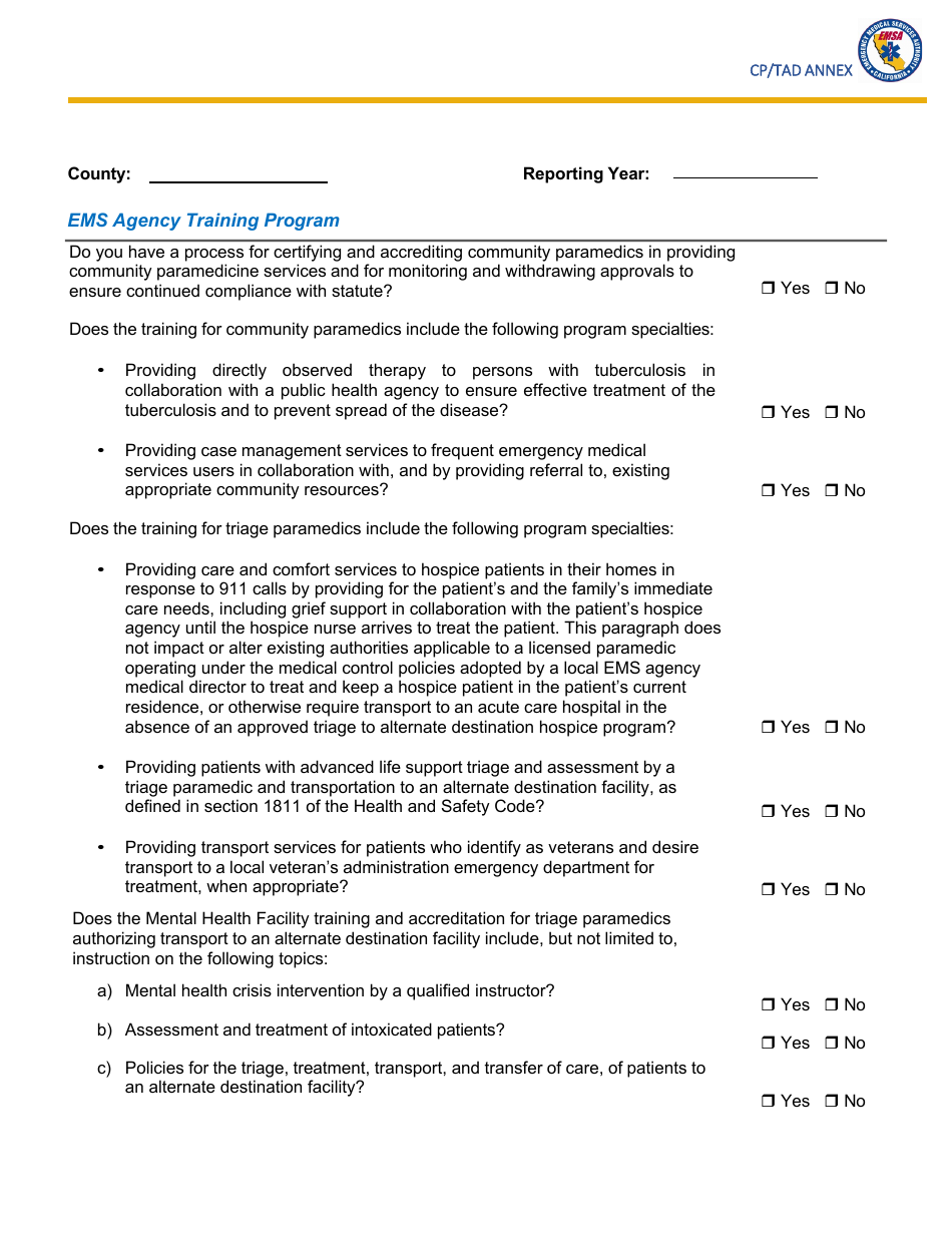 Triage to Alternate Destination Toolkit Appendix - California, Page 40